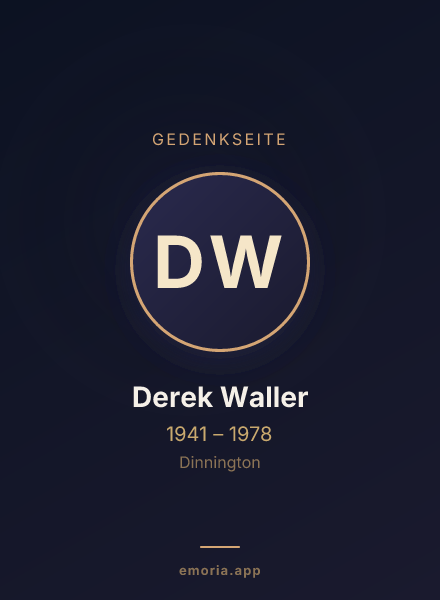 Gedenkportrait von Derek Waller