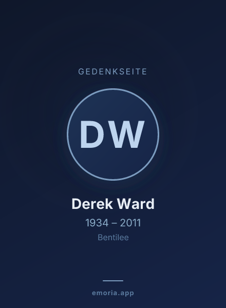 Gedenkportrait von Derek Ward
