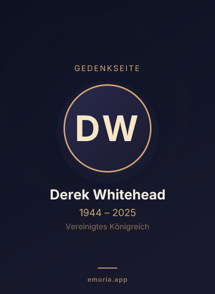 Gedenkportrait von Derek Whitehead