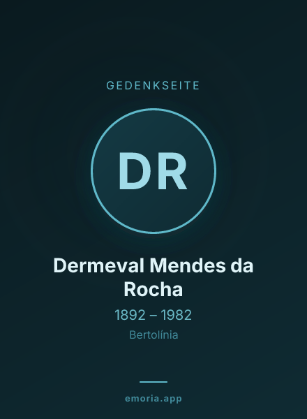 Gedenkportrait von Dermeval Mendes da Rocha