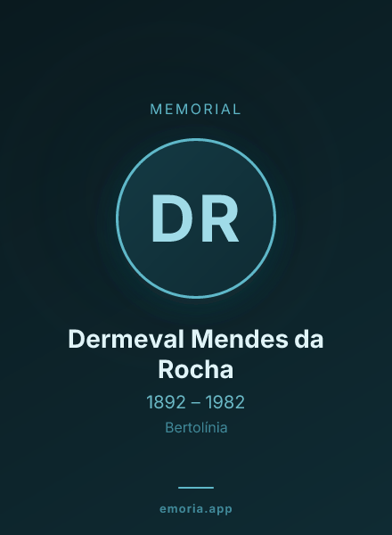 Memorial portrait of Dermeval Mendes da Rocha