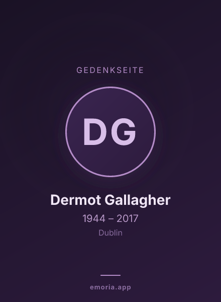 Gedenkportrait von Dermot Gallagher