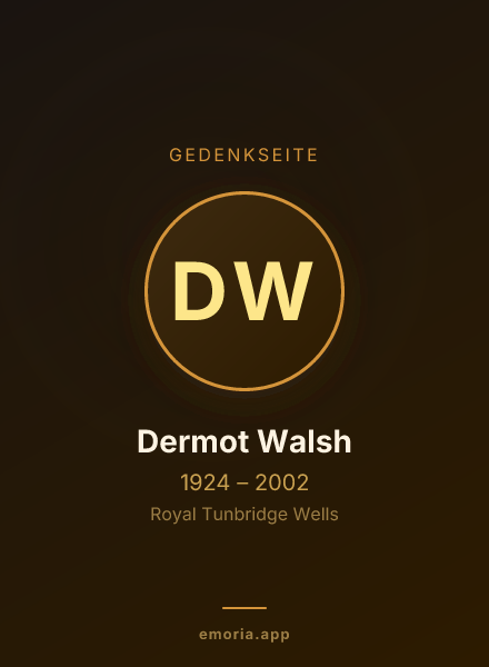 Gedenkportrait von Dermot Walsh
