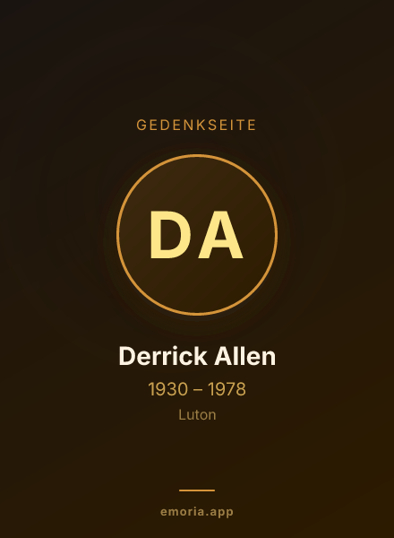 Gedenkportrait von Derrick Allen