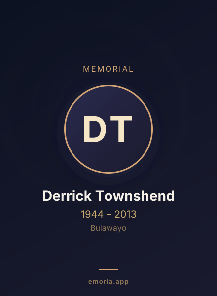 Memorial portrait of Derrick Townshend