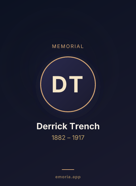 Memorial portrait of Derrick Trench