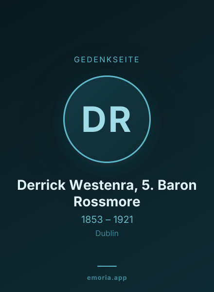 Gedenkportrait von Derrick Westenra, 5. Baron Rossmore