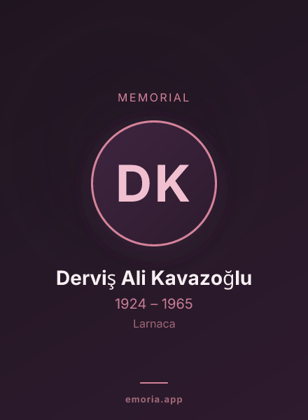 Memorial portrait of Derviş Ali Kavazoğlu