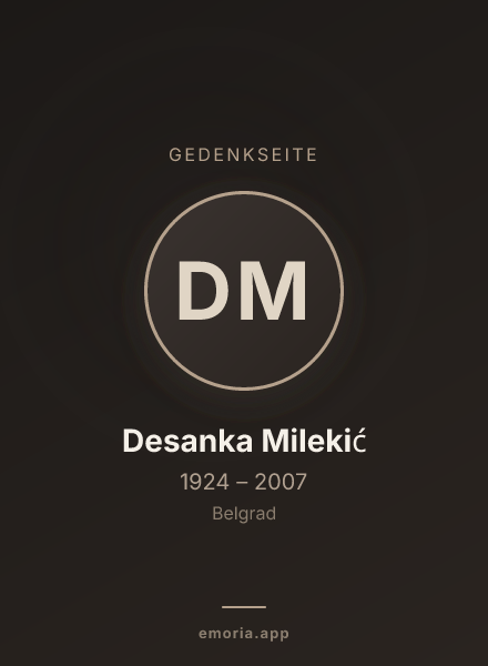 Gedenkportrait von Desanka Milekić