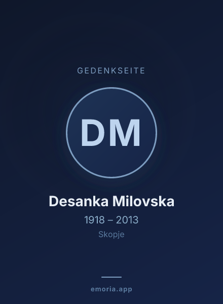 Gedenkportrait von Desanka Milovska