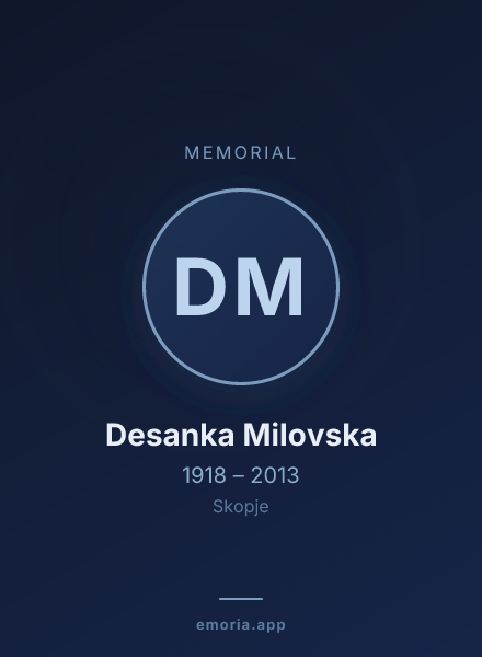 Memorial portrait of Desanka Milovska