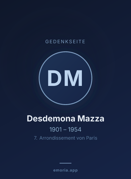 Gedenkportrait von Desdemona Mazza