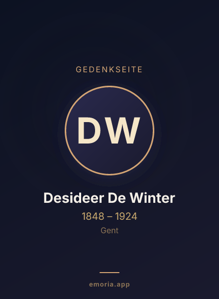 Gedenkportrait von Desideer De Winter