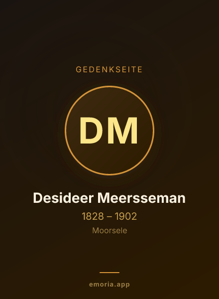 Gedenkportrait von Desideer Meersseman