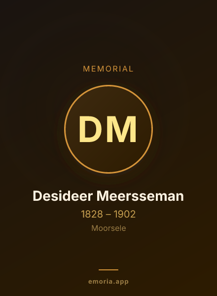 Memorial portrait of Desideer Meersseman