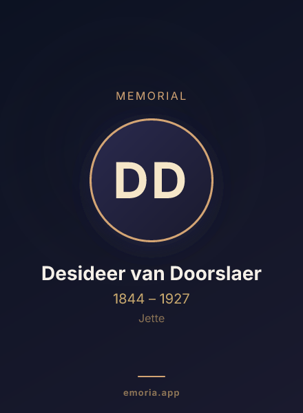 Memorial portrait of Desideer van Doorslaer