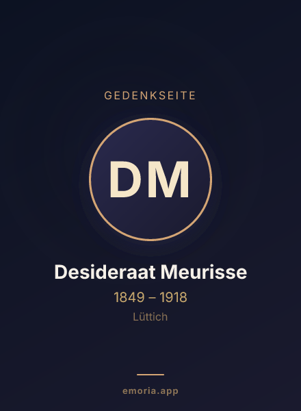 Gedenkportrait von Desideraat Meurisse