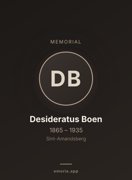 Memorial portrait of Desideratus Boen