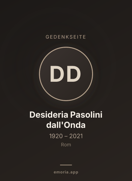Gedenkportrait von Desideria Pasolini dall'Onda