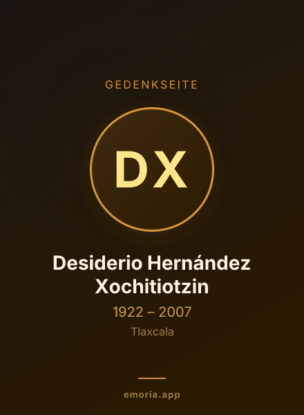 Gedenkportrait von Desiderio Hernández Xochitiotzin