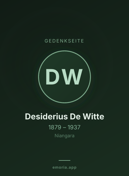 Gedenkportrait von Desiderius De Witte