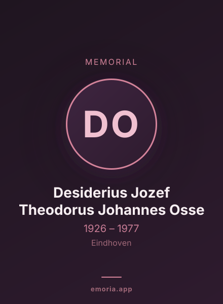 Memorial portrait of Desiderius Jozef Theodorus Johannes Osse