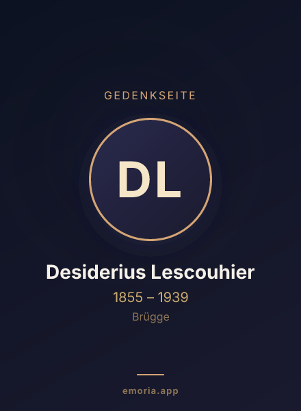 Gedenkportrait von Desiderius Lescouhier