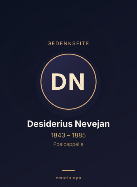 Gedenkportrait von Desiderius Nevejan