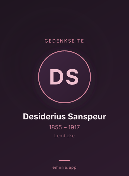 Gedenkportrait von Desiderius Sanspeur