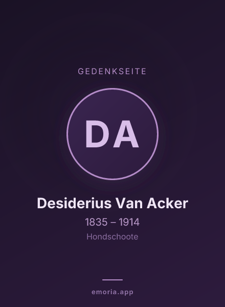 Gedenkportrait von Desiderius Van Acker