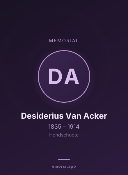 Memorial portrait of Desiderius Van Acker