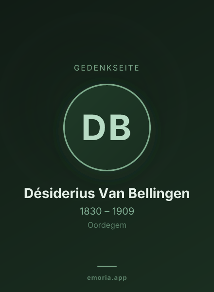 Gedenkportrait von Désiderius Van Bellingen