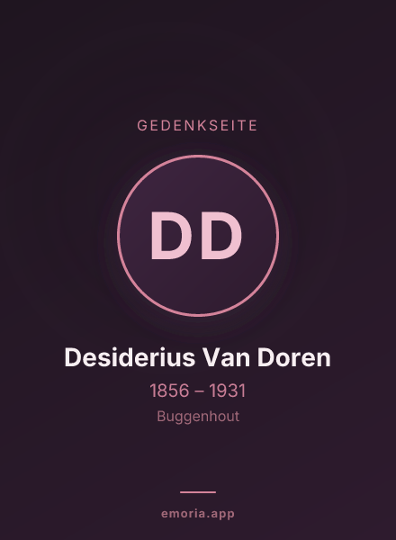 Gedenkportrait von Desiderius Van Doren
