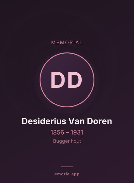 Memorial portrait of Desiderius Van Doren