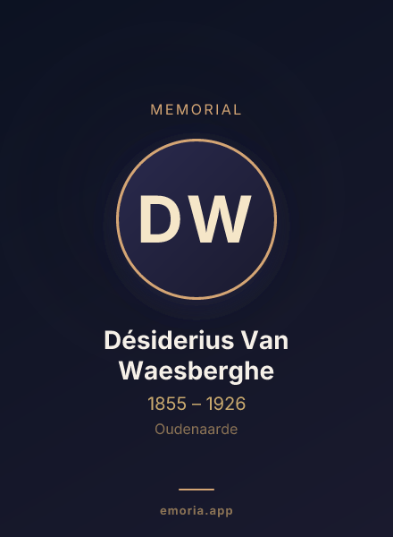 Memorial portrait of Désiderius Van Waesberghe