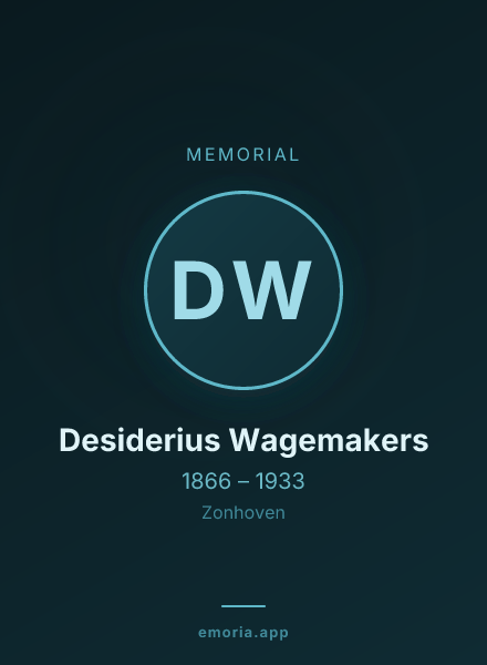 Memorial portrait of Desiderius Wagemakers