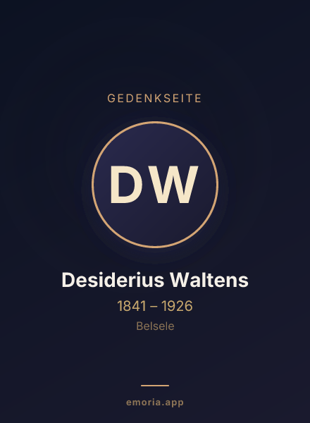 Gedenkportrait von Desiderius Waltens