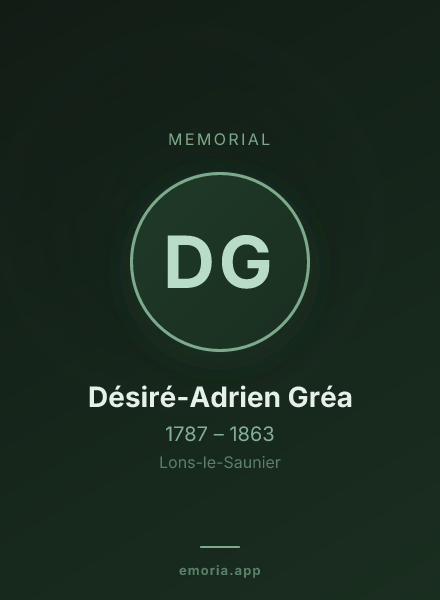 Memorial portrait of Désiré-Adrien Gréa