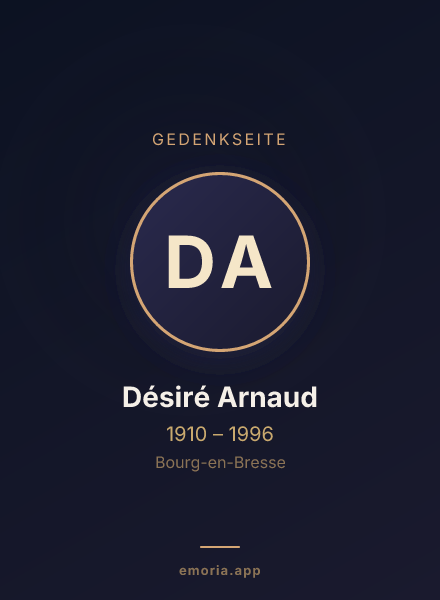 Gedenkportrait von Désiré Arnaud