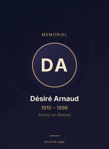 Memorial portrait of Désiré Arnaud
