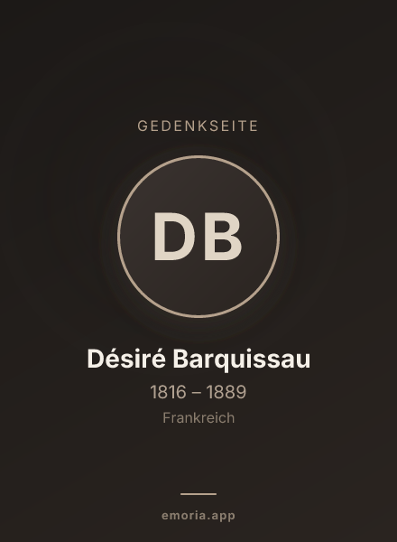 Gedenkportrait von Désiré Barquissau