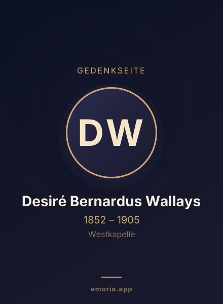 Gedenkportrait von Desiré Bernardus Wallays