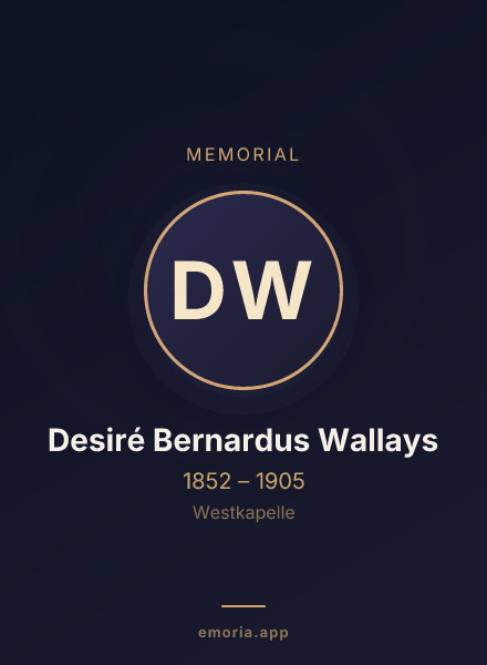 Memorial portrait of Desiré Bernardus Wallays