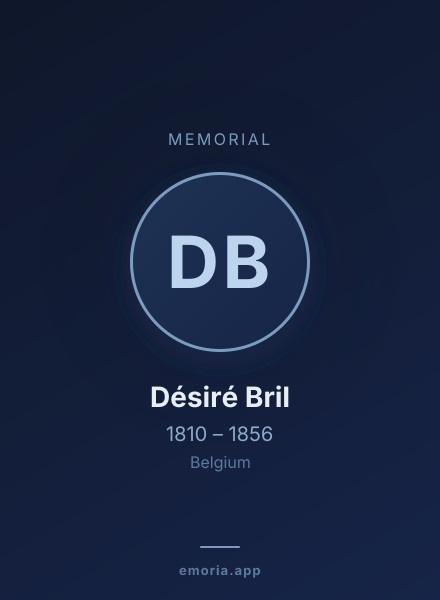 Memorial portrait of Désiré Bril