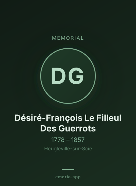 Memorial portrait of Désiré-François Le Filleul Des Guerrots