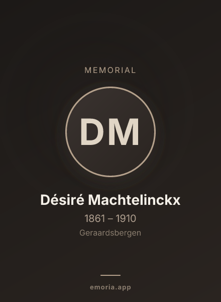 Memorial portrait of Désiré Machtelinckx