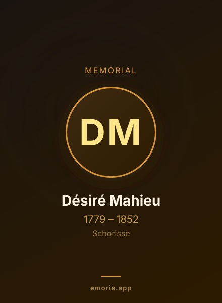 Memorial portrait of Désiré Mahieu