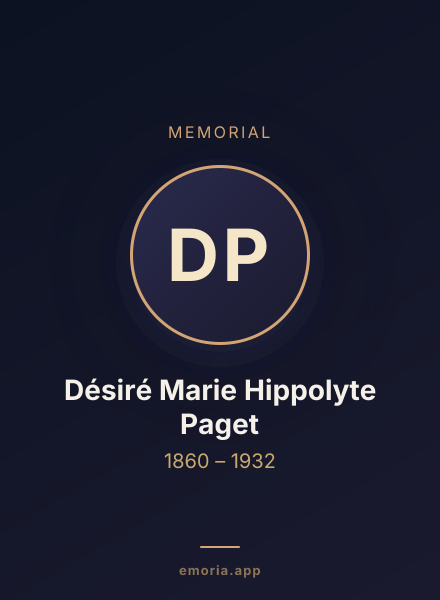 Memorial portrait of Désiré Marie Hippolyte Paget