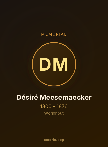 Memorial portrait of Désiré Meesemaecker