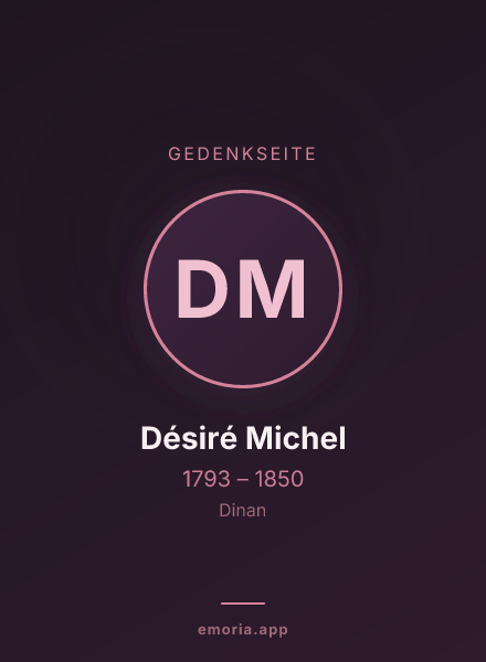 Gedenkportrait von Désiré Michel